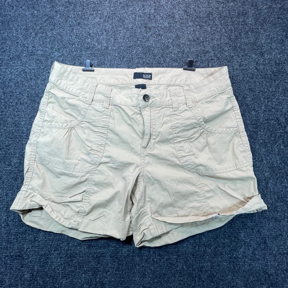a.n.a Cargo Shorts Women 10 Tan Khaki Utility Gorpcore Safari Hiking Coastal Y2K